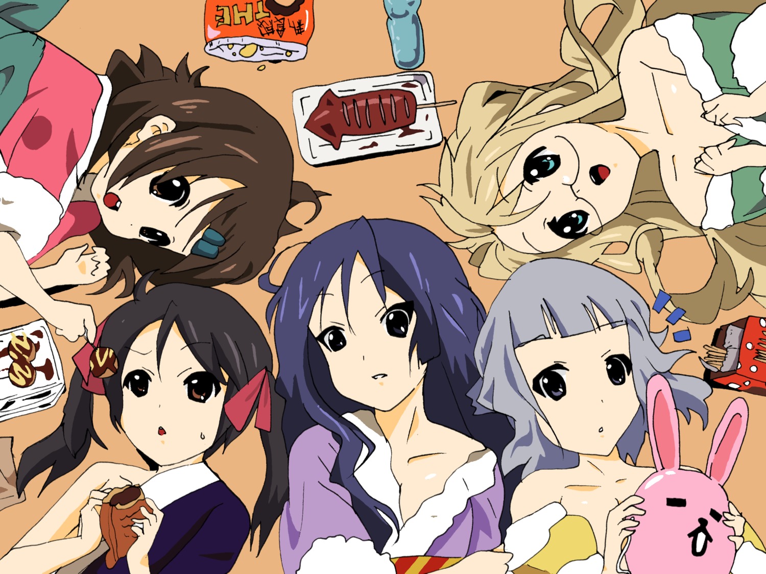 filicia_heideman, k-on!, kannagi_noel, kazumiya_rio, megane, sora_no_woto, sorami_kanata, suminoya_kureha