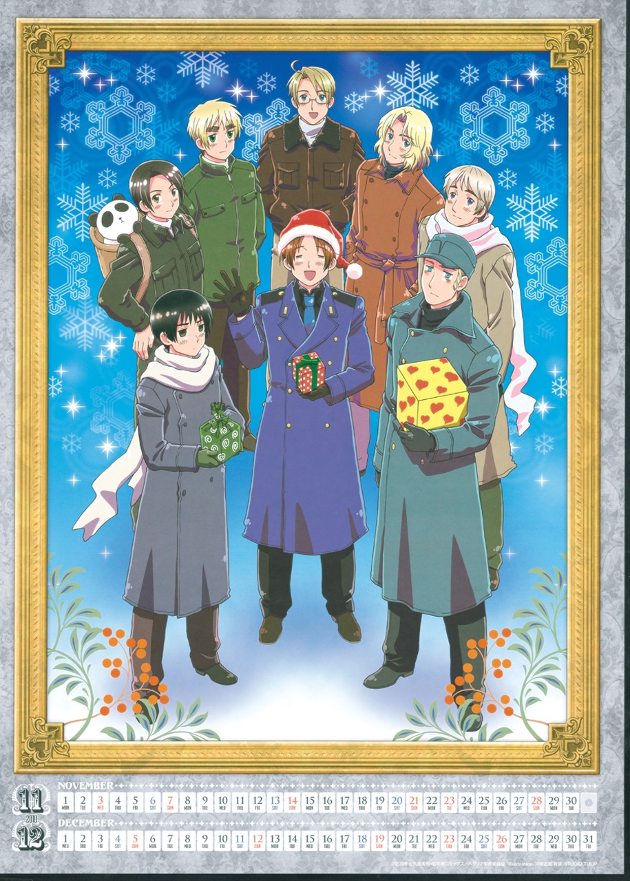 america, calendar, china, france, germany, hetalia_axis_powers, japan, kannan_masaaki