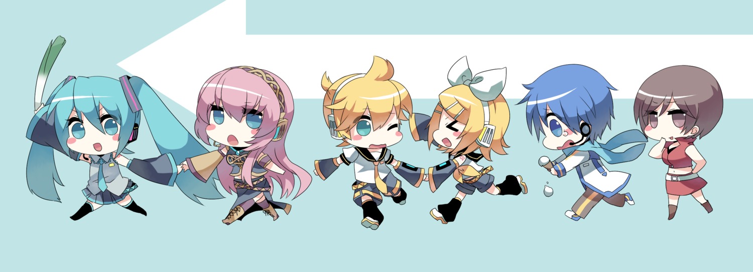 chibi, hatsune_miku, kagamine_len, kagamine_rin, kaito, megurine_luka, meiko, mizuki_(koko_lost)