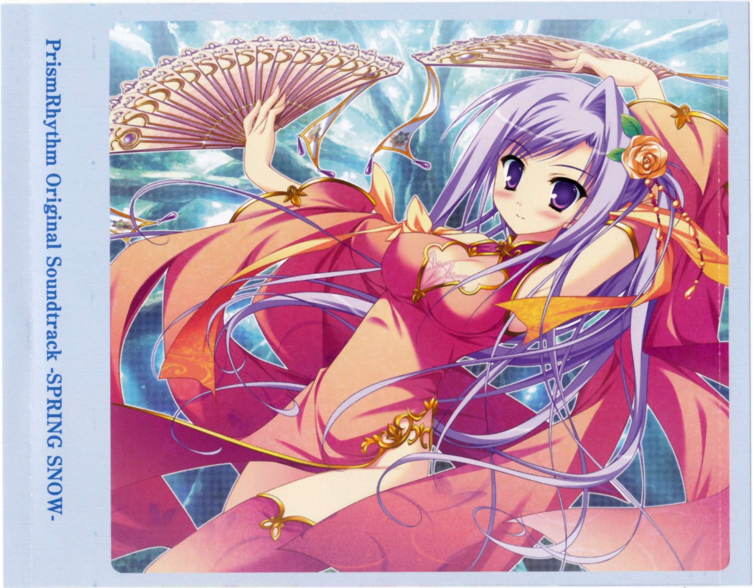 chinadress, cleavage, disc_cover, nopan, prism_rhythm, sesena_yau, thighhighs, tokitou_kasumi