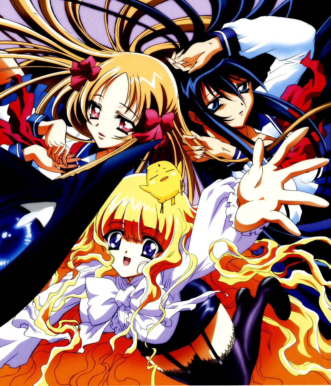 azuma_hatsumi, azuma_hazuki, ken-chan, lilith, seifuku, stockings, thighhighs, yami_to_boushi_to_hon_no_tabibito