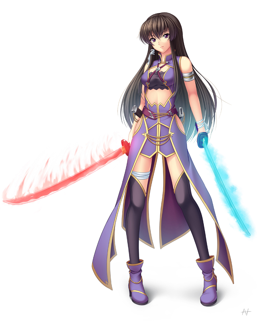 athrun1120, sword, thighhighs