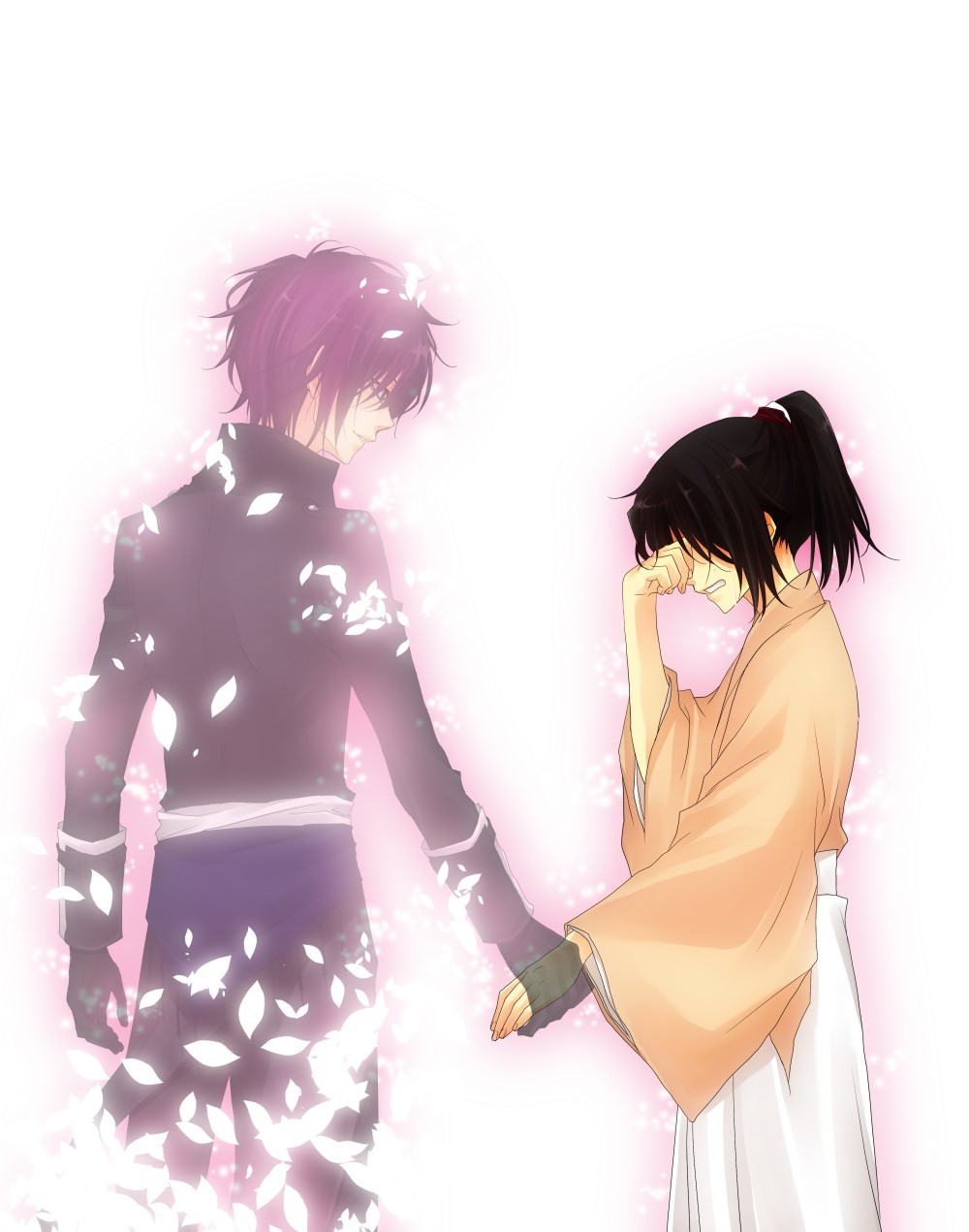 hakuouki, japanese_clothes, saitou_hajime, saitou_hajime_(hakuouki), tohiu, yukimura_chizuru
