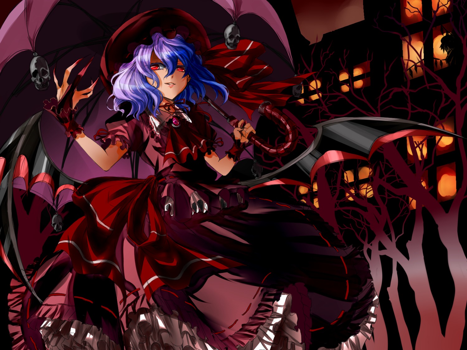 karlwolf, remilia_scarlet, touhou, wallpaper