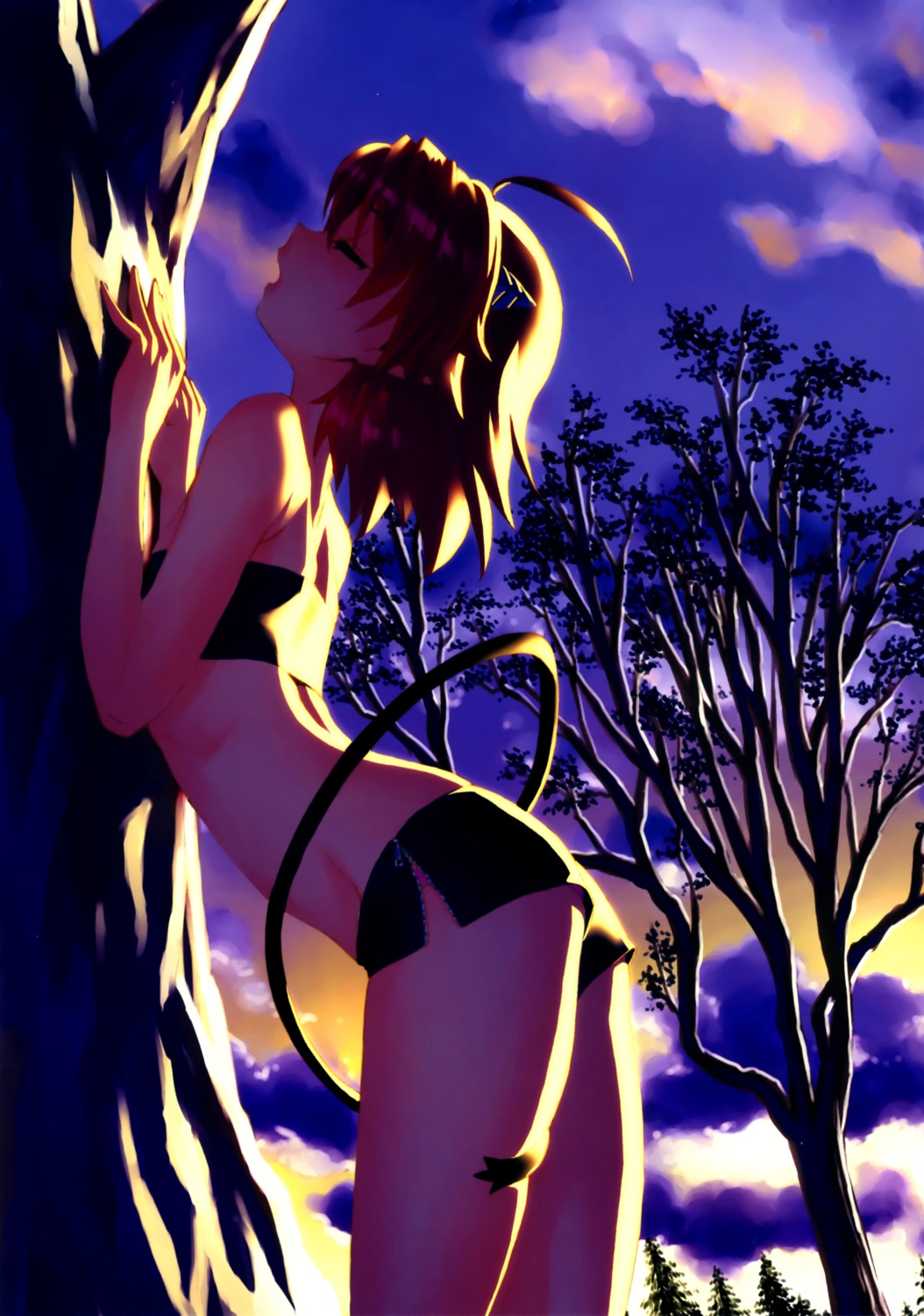 akumachi_pam, horns, mori_kotarou, scanning_resolution, stray_little_devil, tail