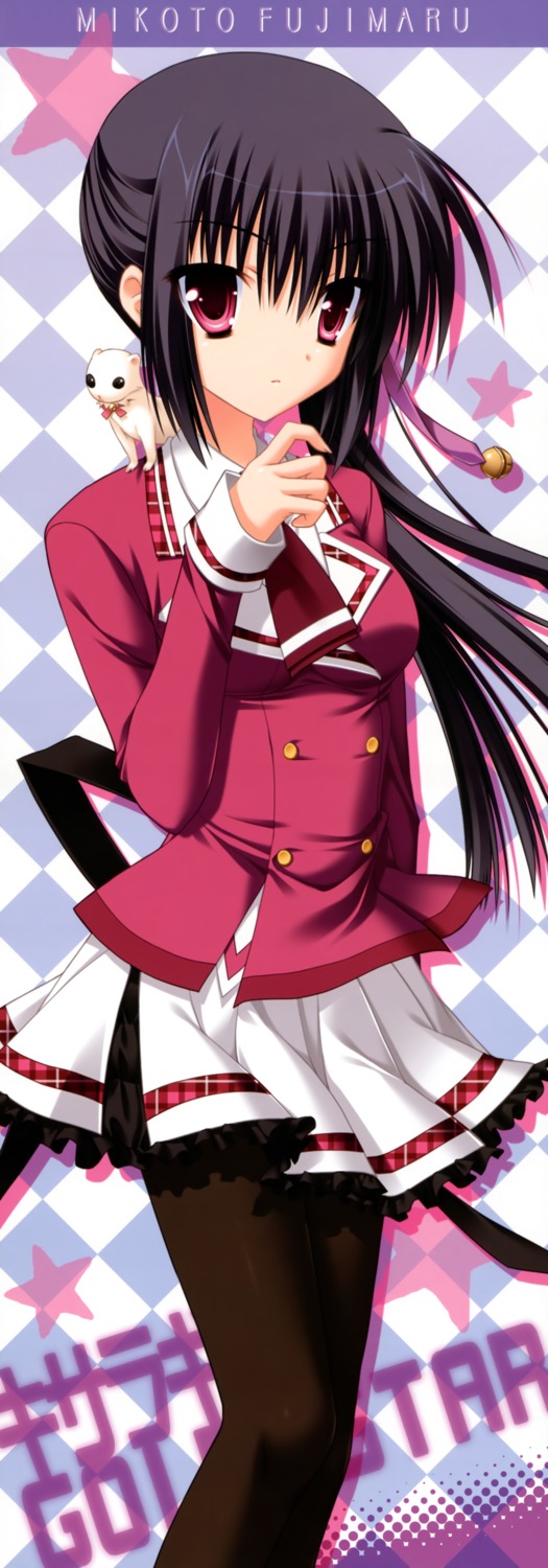 fujimaru_mikoto, kisaragi_gold_star, pantyhose, saga_planets, seifuku, stick_poster, toranosuke
