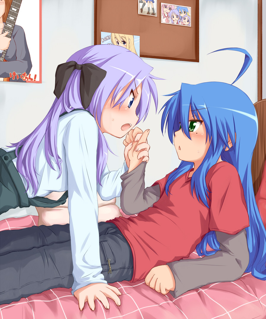 hiiragi_kagami, izumi_konata, k-on!, kotobuki_tsumugi, lucky_star, tatsuno_ryou