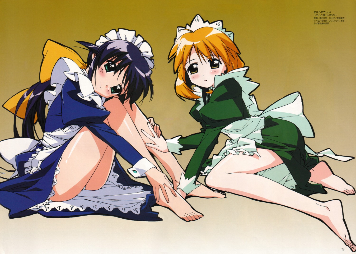 andou_mahoro, andou_minawa, mahoromatic, maid, takamura_kazuhiro