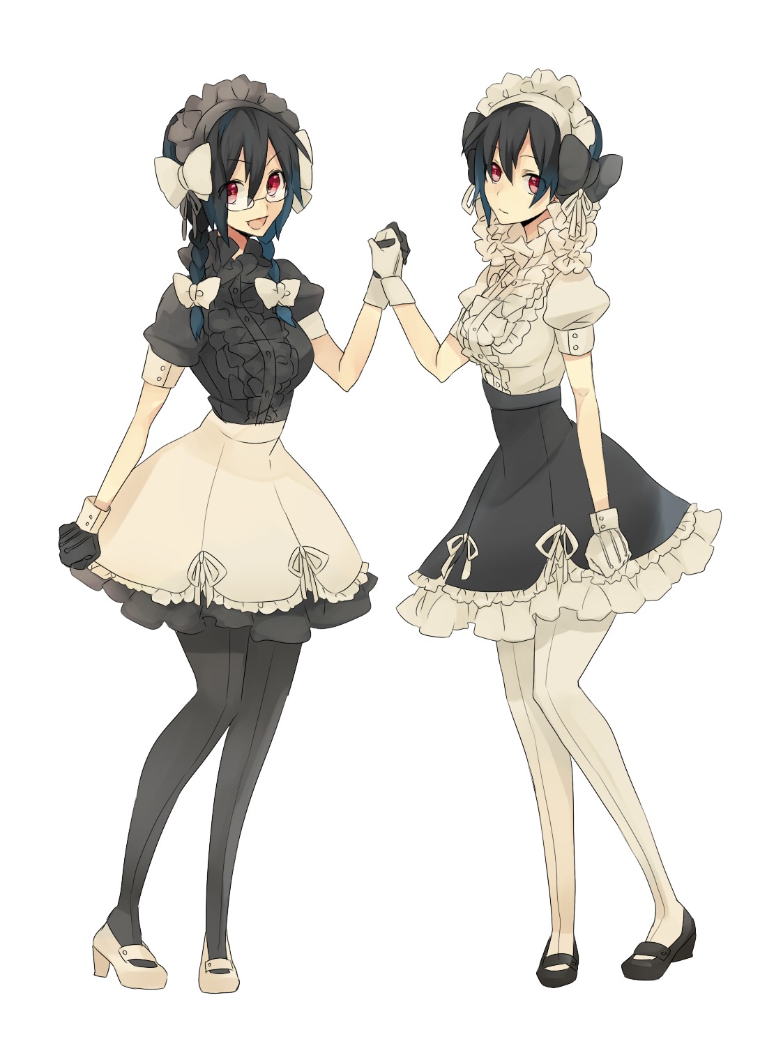 dress, durarara!!, megane, monmonji, orihara_kururi, orihara_mairu, pantyhose