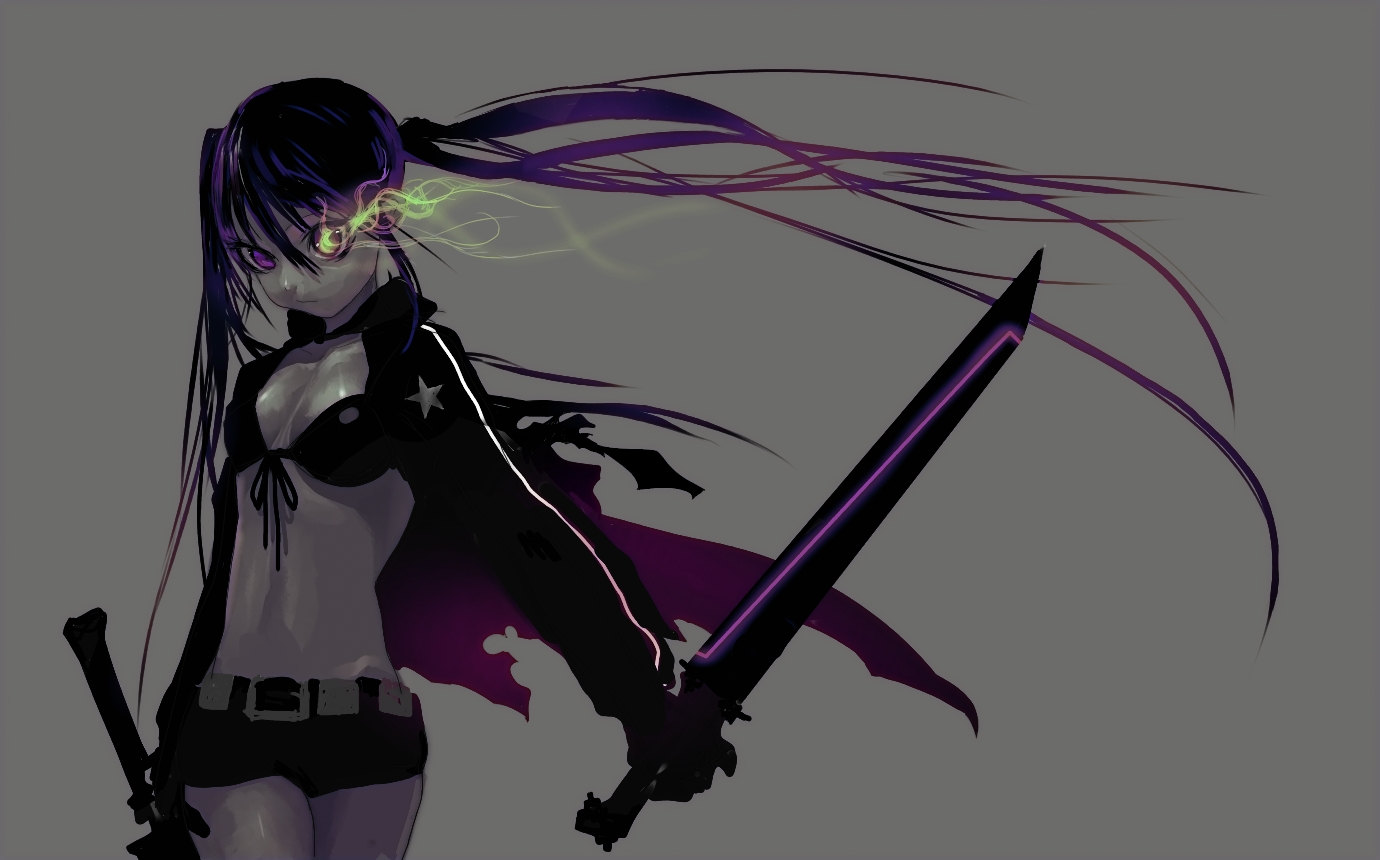 bikini_top, black_rock_shooter, black_rock_shooter_(character), ochirucchuru, swimsuits, sword, vocaloid