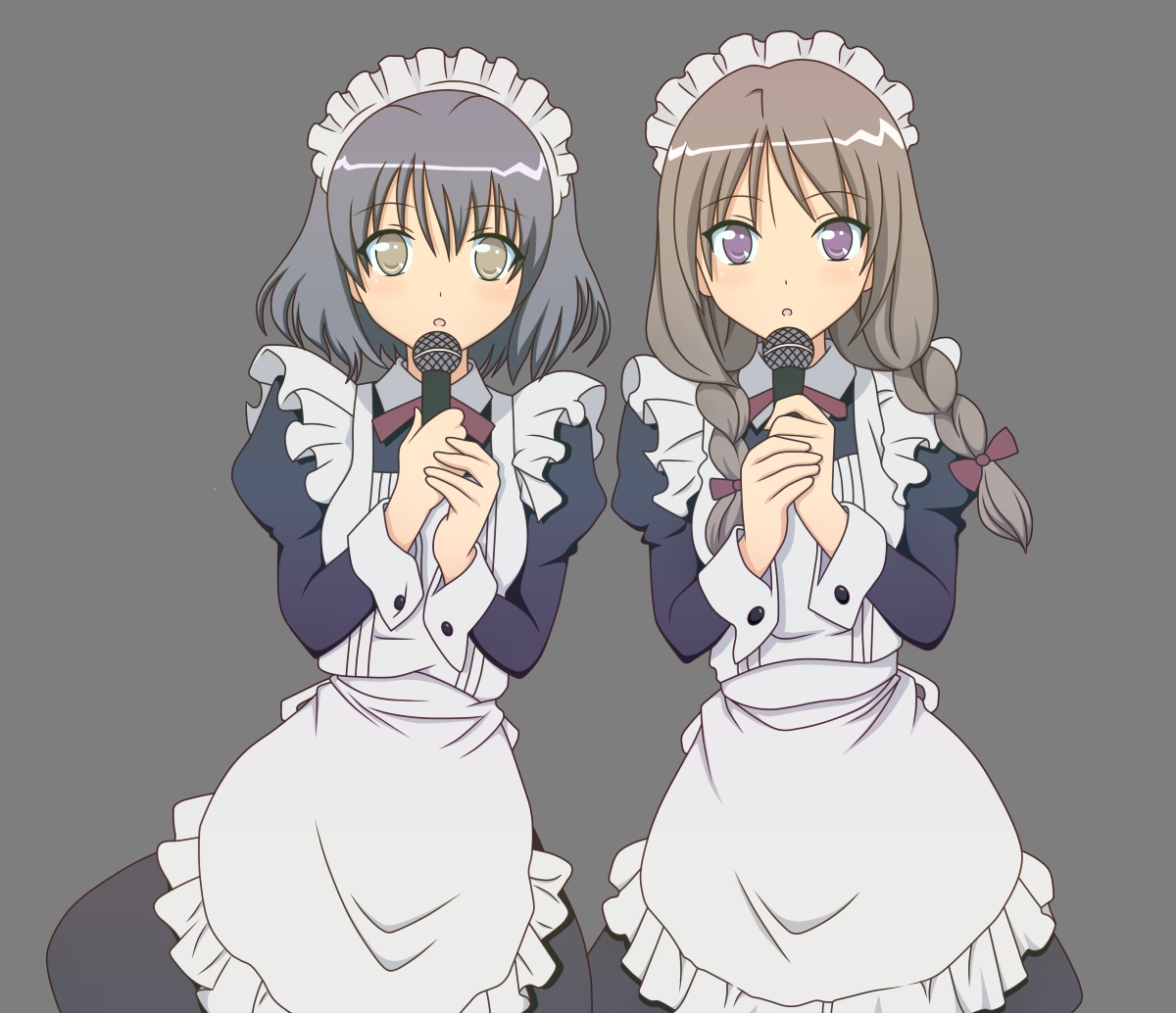 maid, mayoi_neko_overrun, satou_(mayoi_neko_overrun), suzuki_(mayoi_neko_overrun), transparent_png, vector_trace