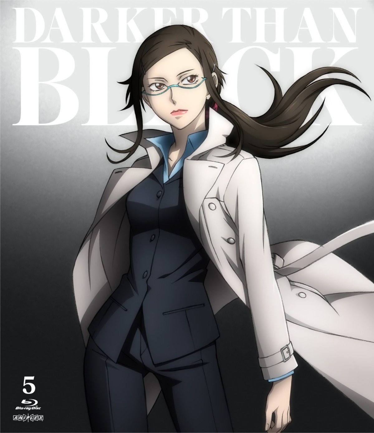 business_suit, darker_than_black, disc_cover, kirihara_misaki, megane