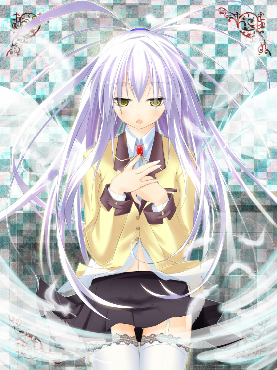 angel_beats!, k-asul, seifuku, tachibana_kanade, wings