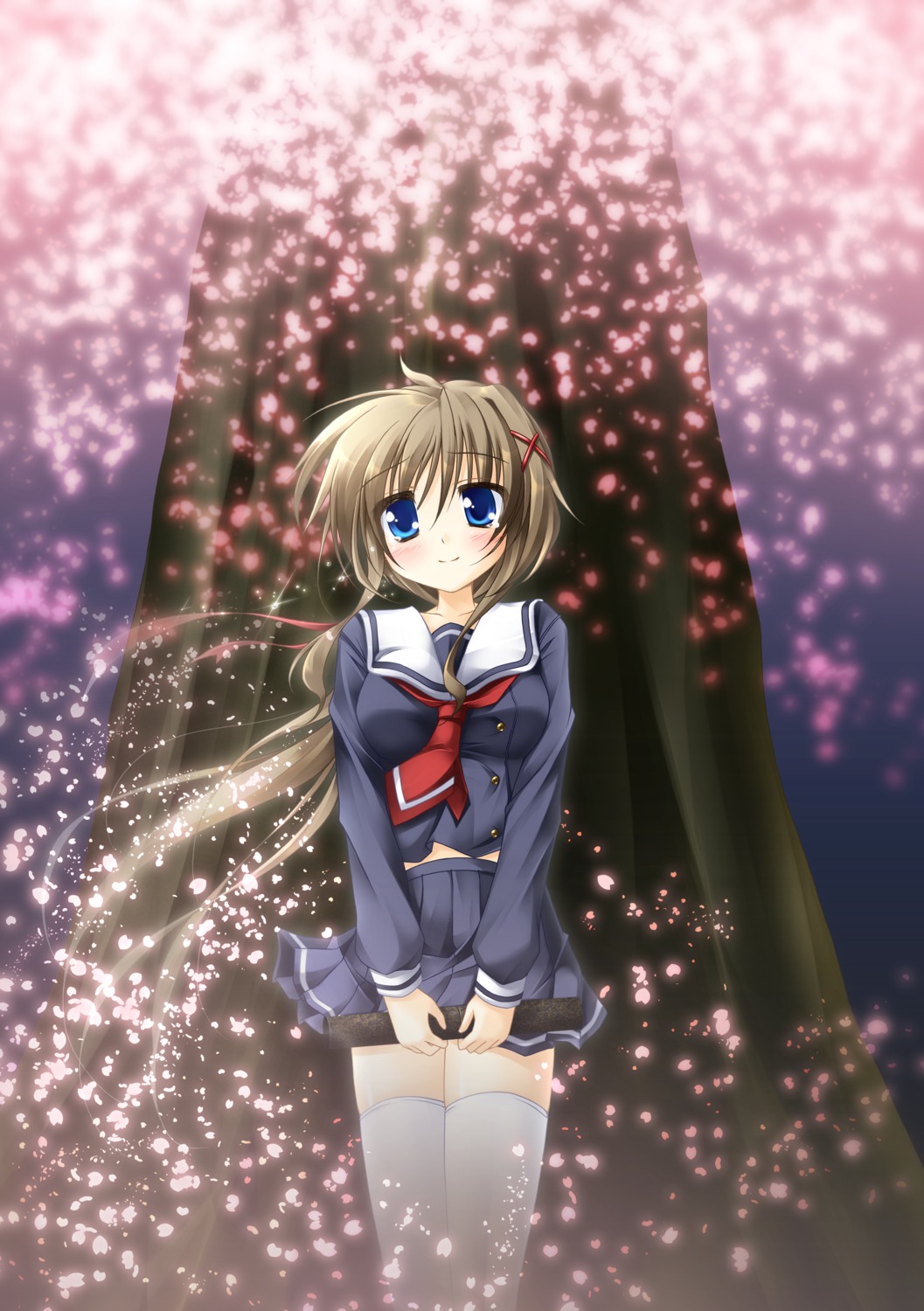 masaki_kei, seifuku, thighhighs