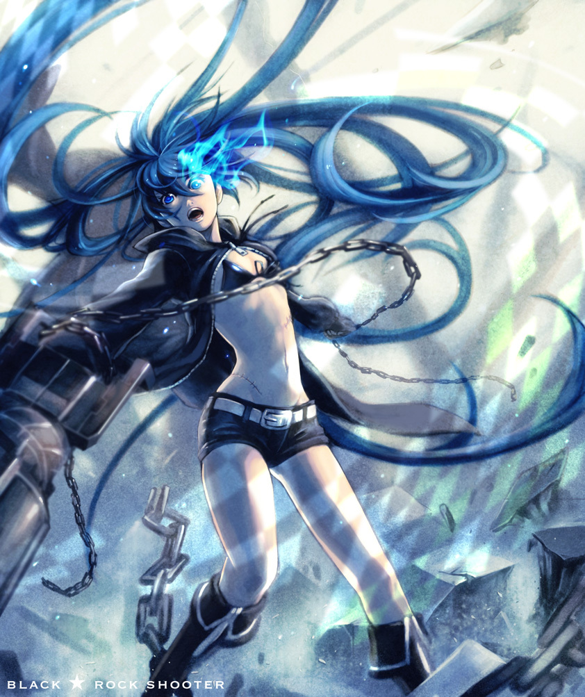 bikini_top, black_rock_shooter, black_rock_shooter_(character), imaginaly_blank, swimsuits, vocaloid