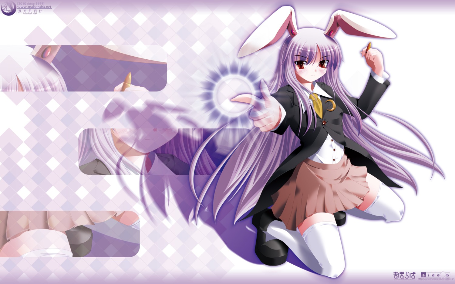 reisen_udongein_inaba, side_b, thighhighs, touhou, wallpaper