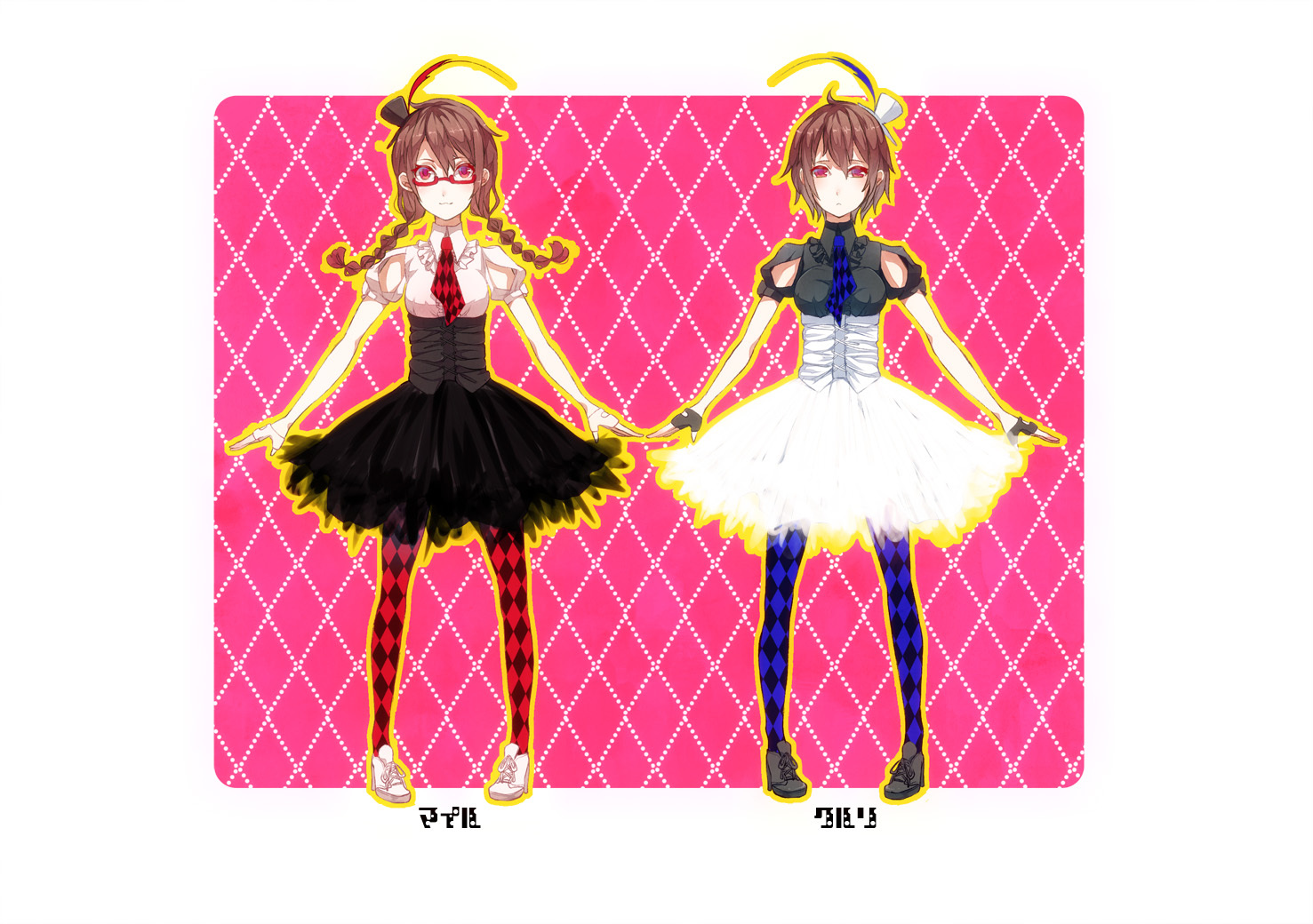 durarara!!, megane, mumi, orihara_kururi, orihara_mairu, pantyhose