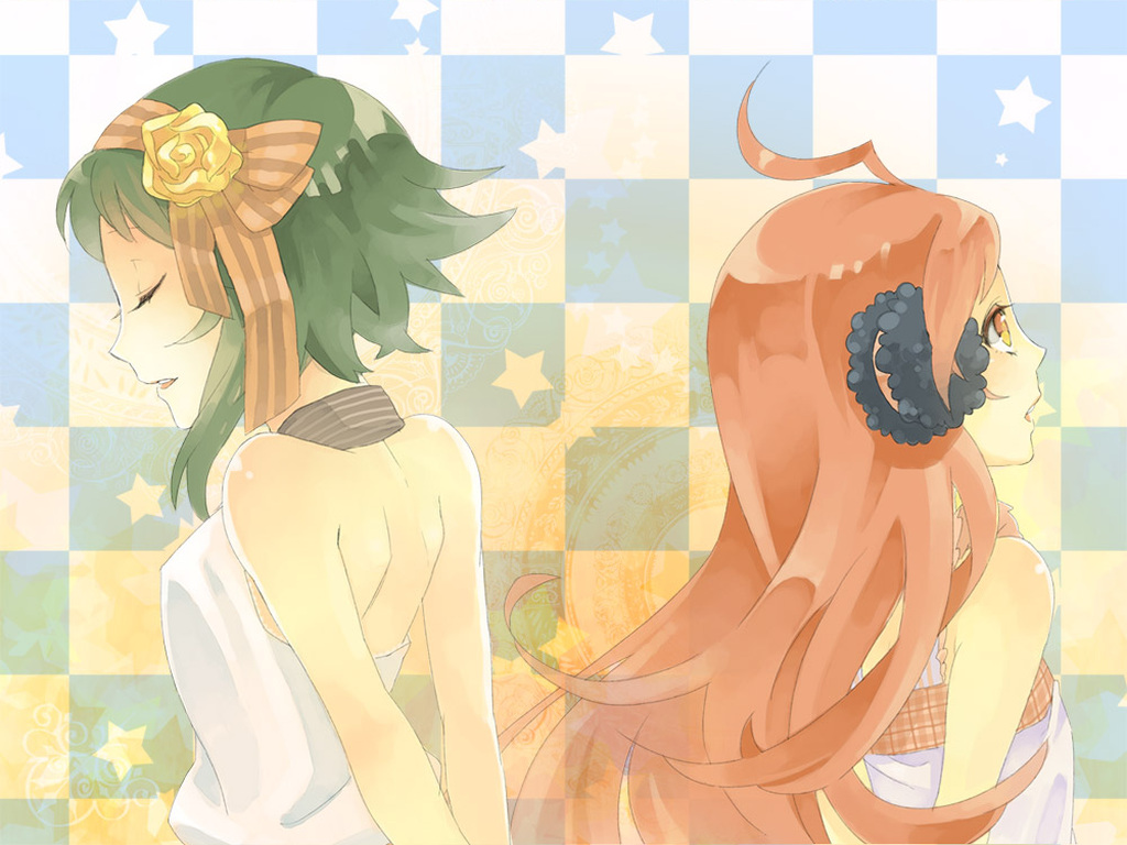 gumi, miki_(vocaloid), naeta, vocaloid, wallpaper