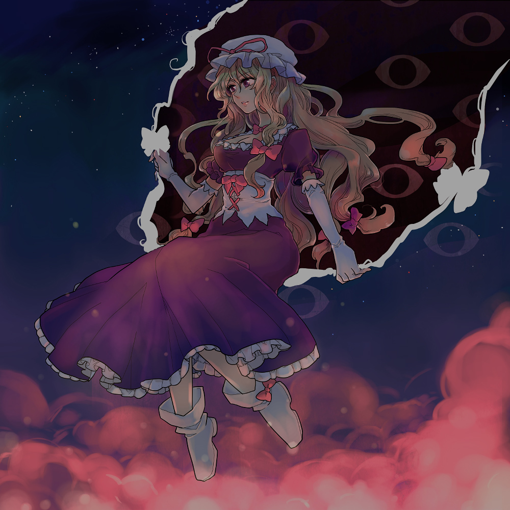 cleavage, popoin, touhou, yakumo_yukari