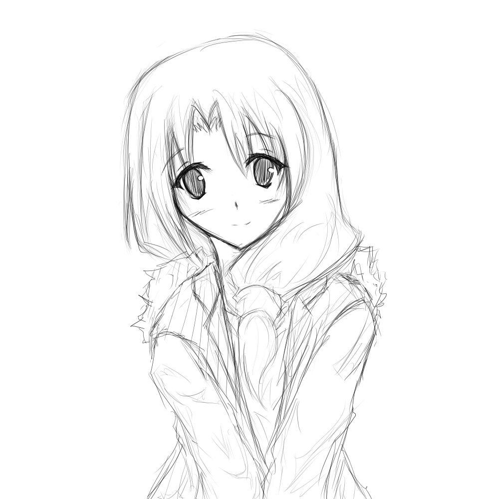 akikan!, alicetiruru, miyashita_misaki, monochrome, sketch
