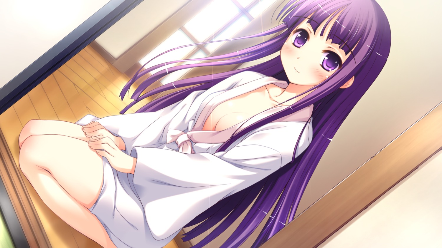 cleavage, game_cg, iro_ni_ide_ni_keri_waga_koi_wa, ko~cha, no_bra, robe, tenjo_kikyou, windmill