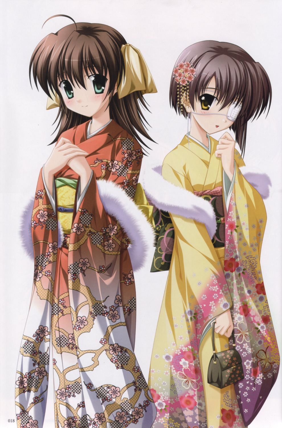 bleed_through, ef_~a_fairytale_of_the_two~, eyepatch, kimono, miyamura_miyako, nanao_naru, scanning_artifacts, screening