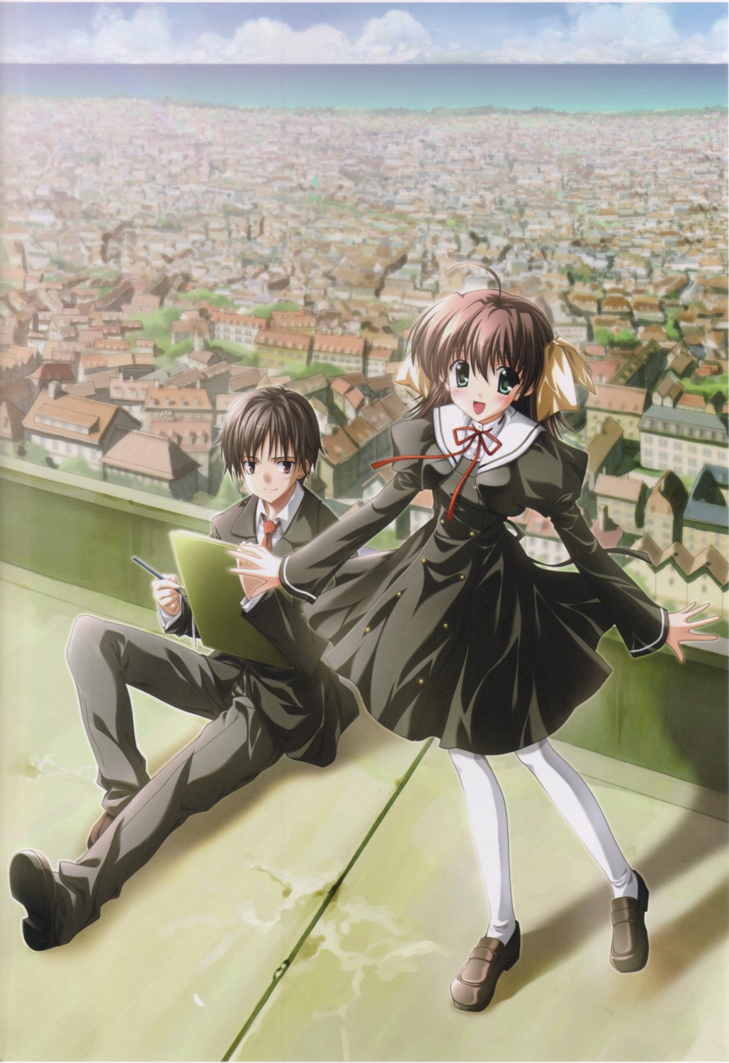 2c=galore, ef_~a_fairytale_of_the_two~, hirono_hiro, miyamura_miyako, nanao_naru, pantyhose, screening, seifuku
