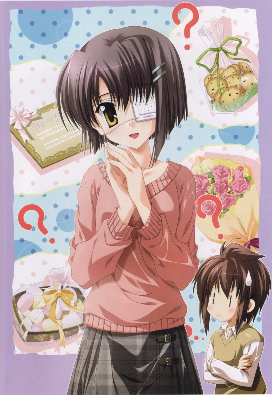 2c=galore, asou_renji, ef_~a_fairytale_of_the_two~, eyepatch, nanao_naru, screening, shindou_chihiro