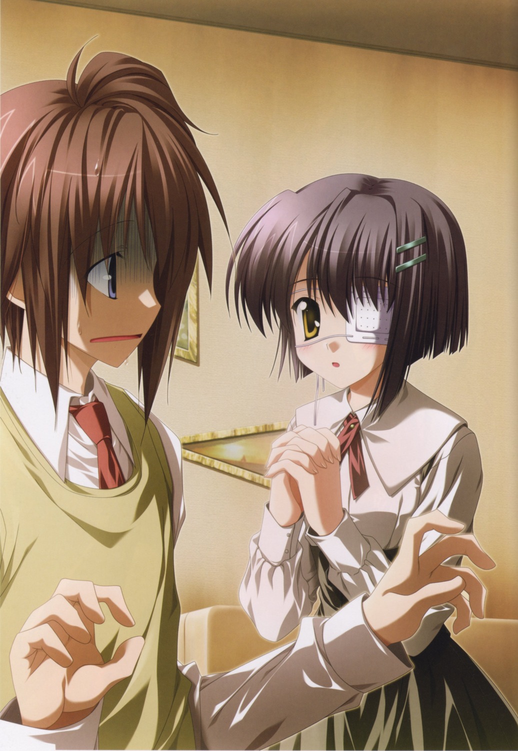 2c=galore, asou_renji, ef_~a_fairytale_of_the_two~, eyepatch, nanao_naru, screening, shindou_chihiro