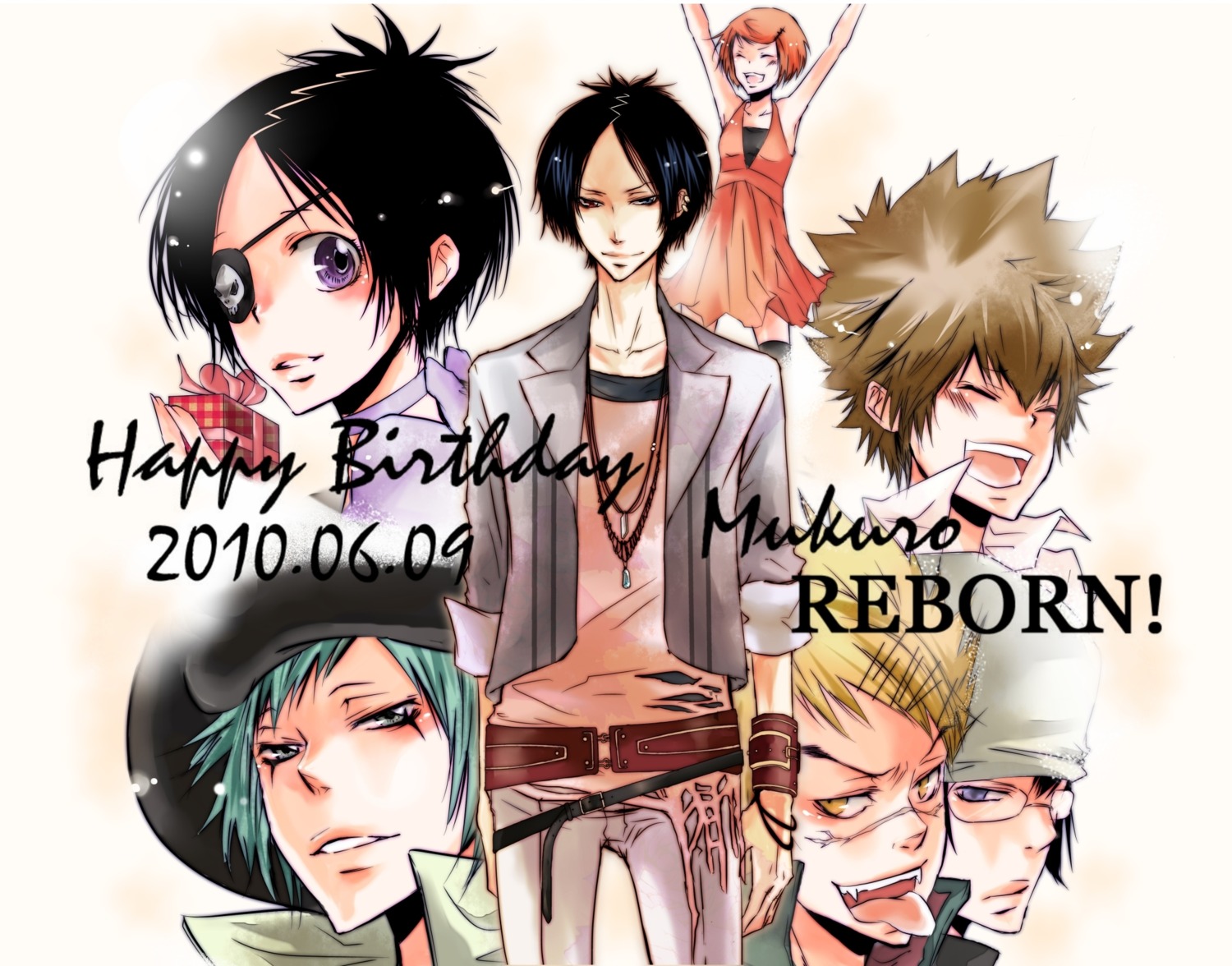 chikusa_kakimoto, chrome_dokuro, eyepatch, fran_(reborn), heterochromia, joushima_ken, katekyo_hitman_reborn!, m.m