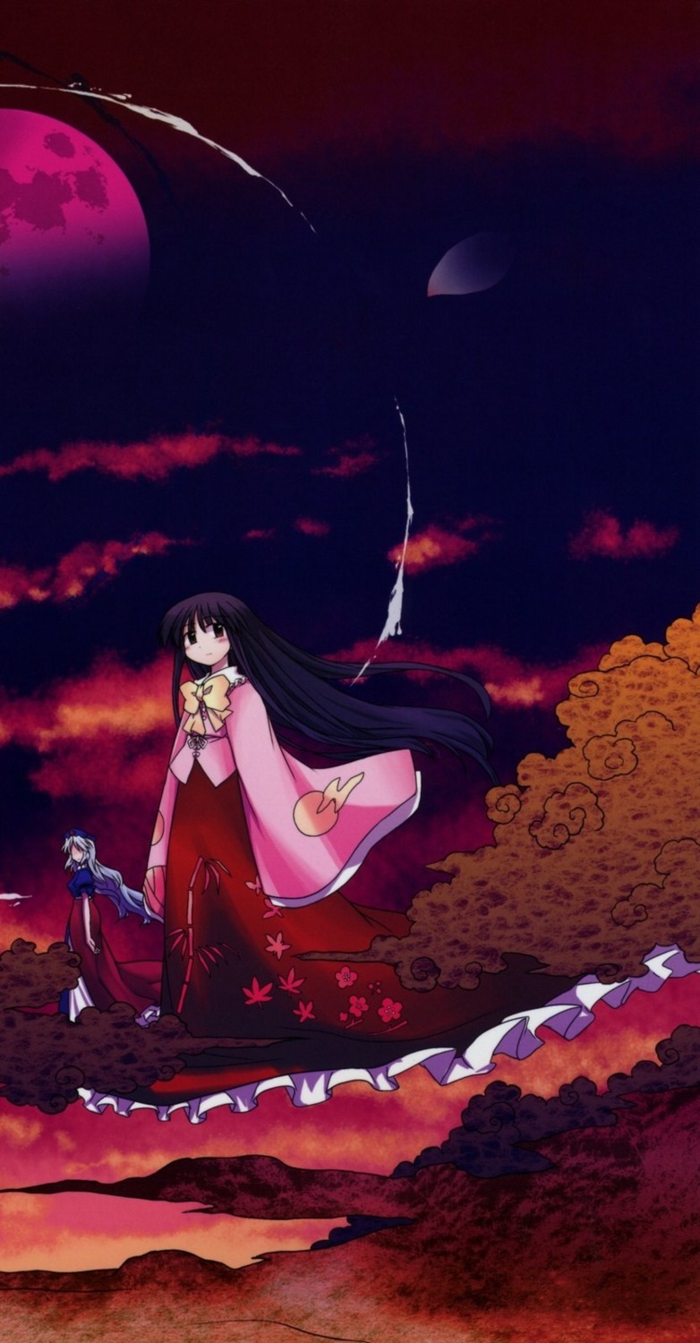 houraisan_kaguya, jpeg_artifacts, mizutaki, touhou, yagokoro_eirin