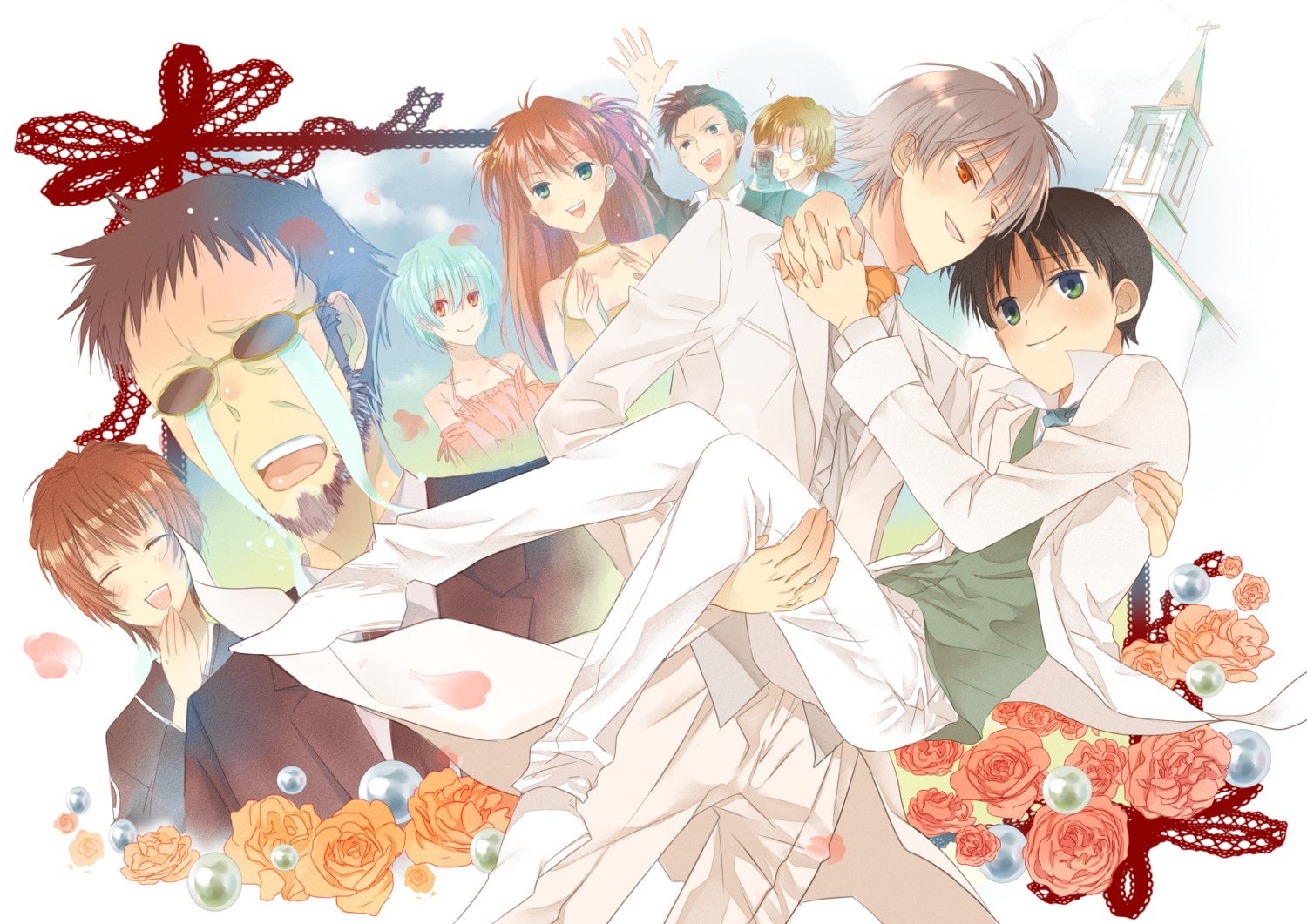 aida_kensuke, ayanami_rei, ikari_gendou, ikari_shinji, ikari_yui, nagisa_kaworu, neon_genesis_evangelion, platinumcorundum