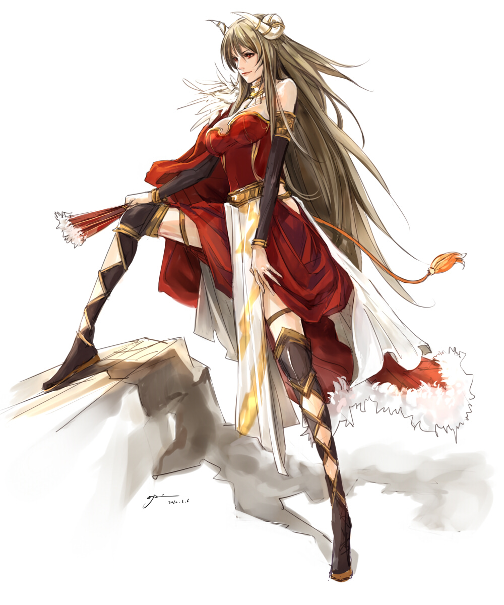 dress, horns, opiu