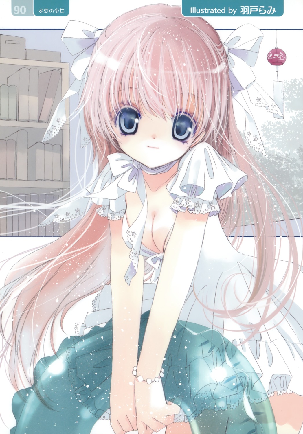 cleavage, dress, hato_no_tamago, rami, summer_dress