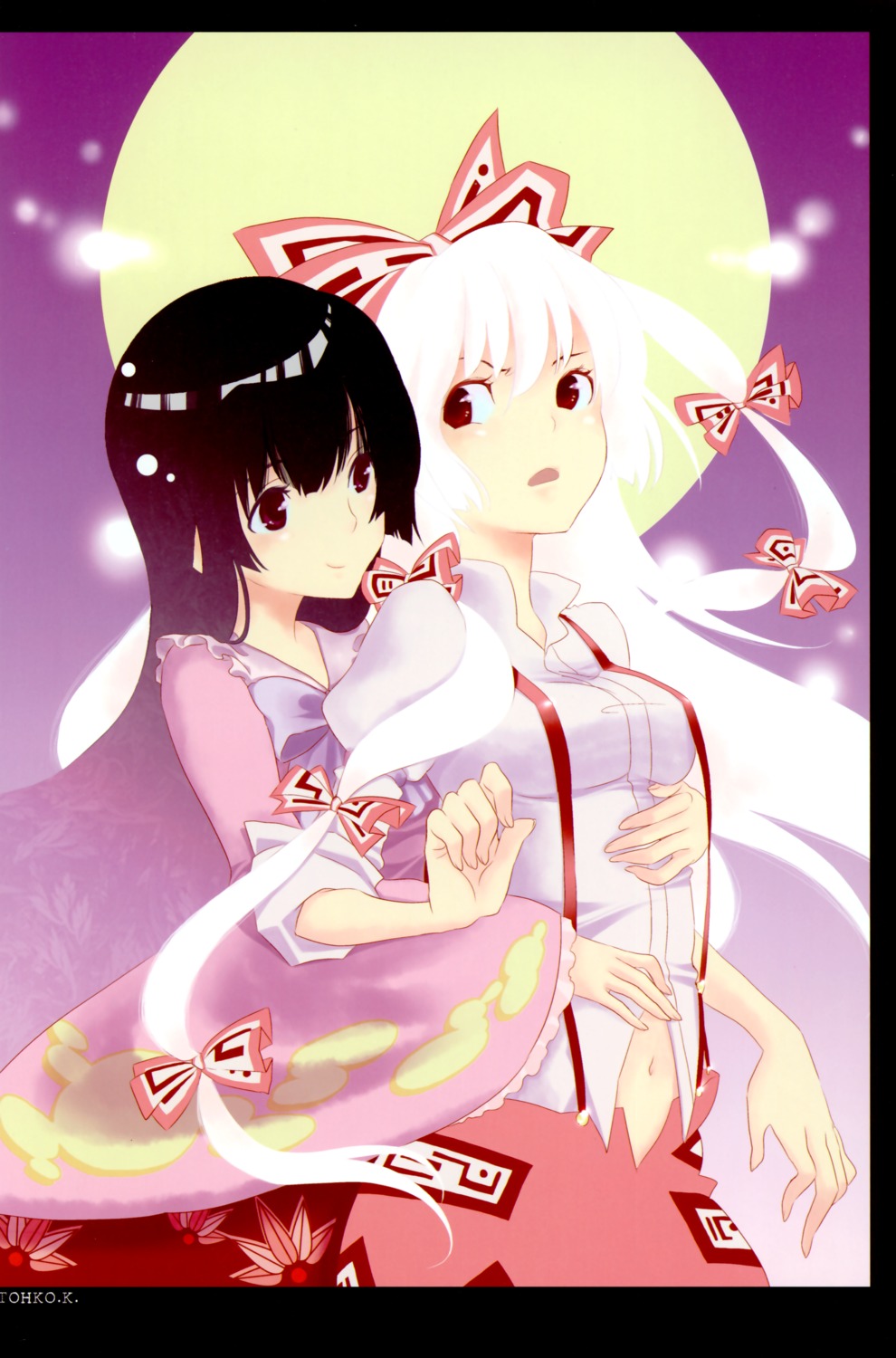 fujiwara_no_mokou, houraisan_kaguya, kanno_touko, kyokutou_hanayome, touhou
