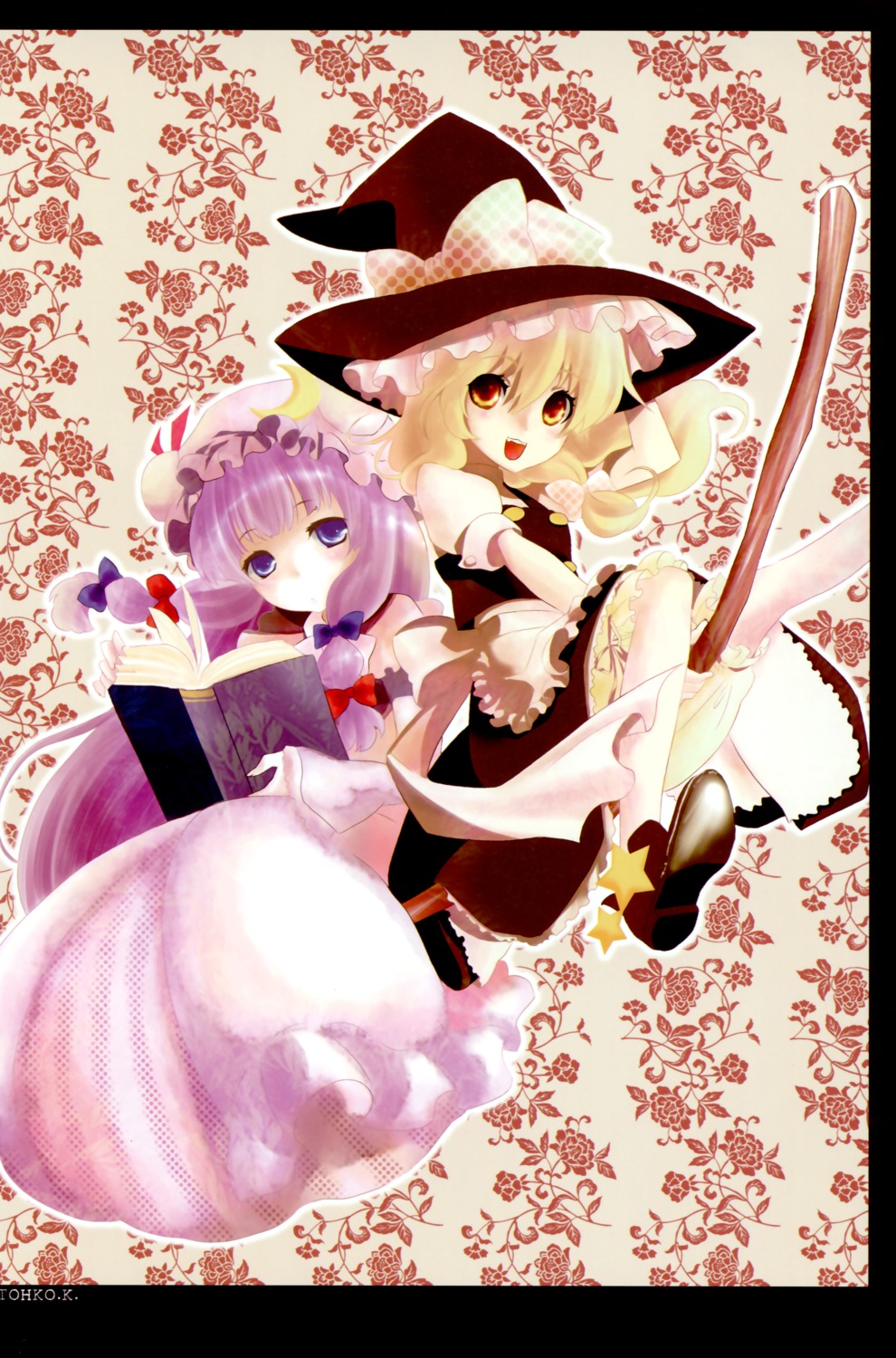 kanno_touko, kirisame_marisa, kyokutou_hanayome, patchouli_knowledge, touhou