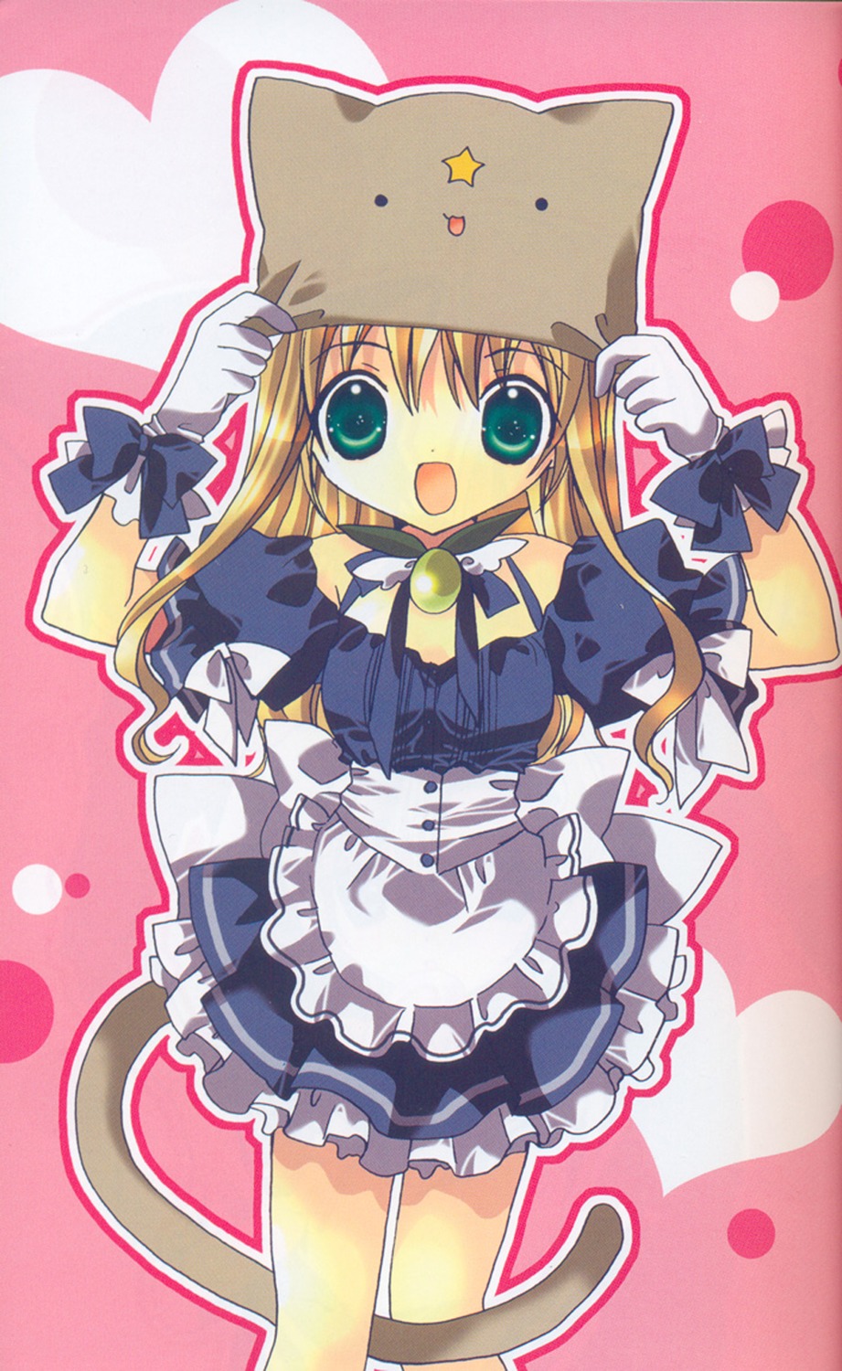 animal_ears, hanazono_karin, kamichama_karin, koge_donbo, maid, nekomimi, tail