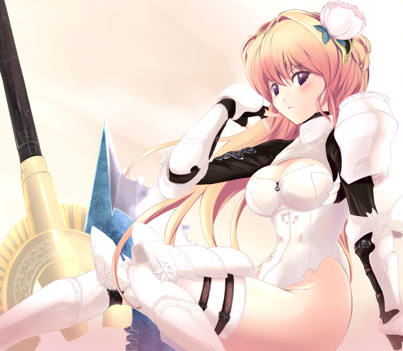 bellcyan, cleavage, fantasy_earth_zero, thighhighs