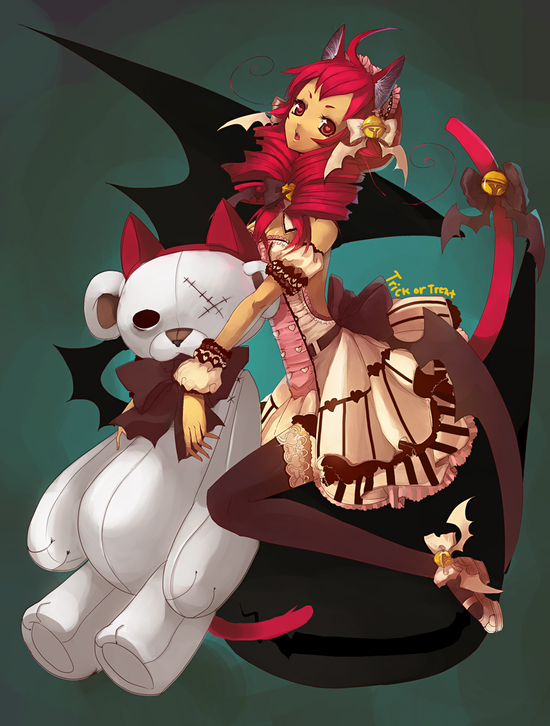claindelune, tail, wings