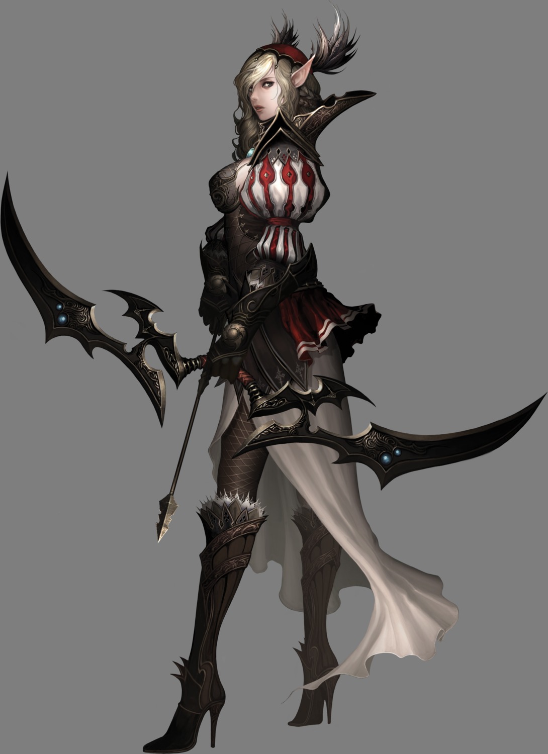 atlantica_online, elf, pointy_ears, transparent_png, weapon