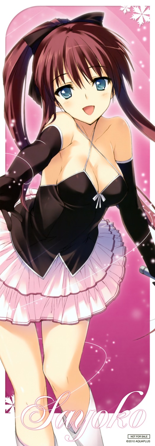 cleavage, kawata_hisashi, kisaragi_sayoko, stick_poster, white_album