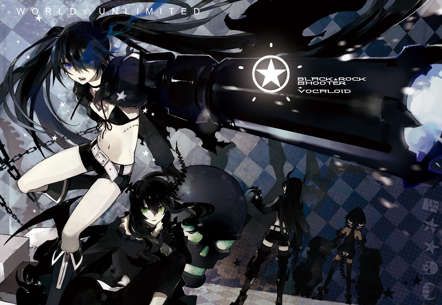 black_gold_saw, black_rock_shooter, black_rock_shooter_(character), dead_master, starshadowmagician, vocaloid