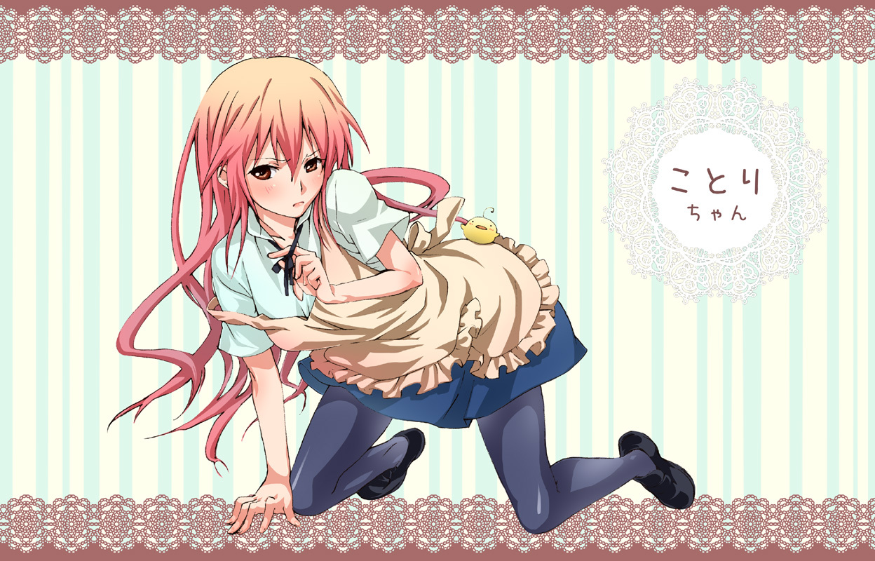 kawagoe_pochi, pantyhose, takanashi_souta, trap, working!!