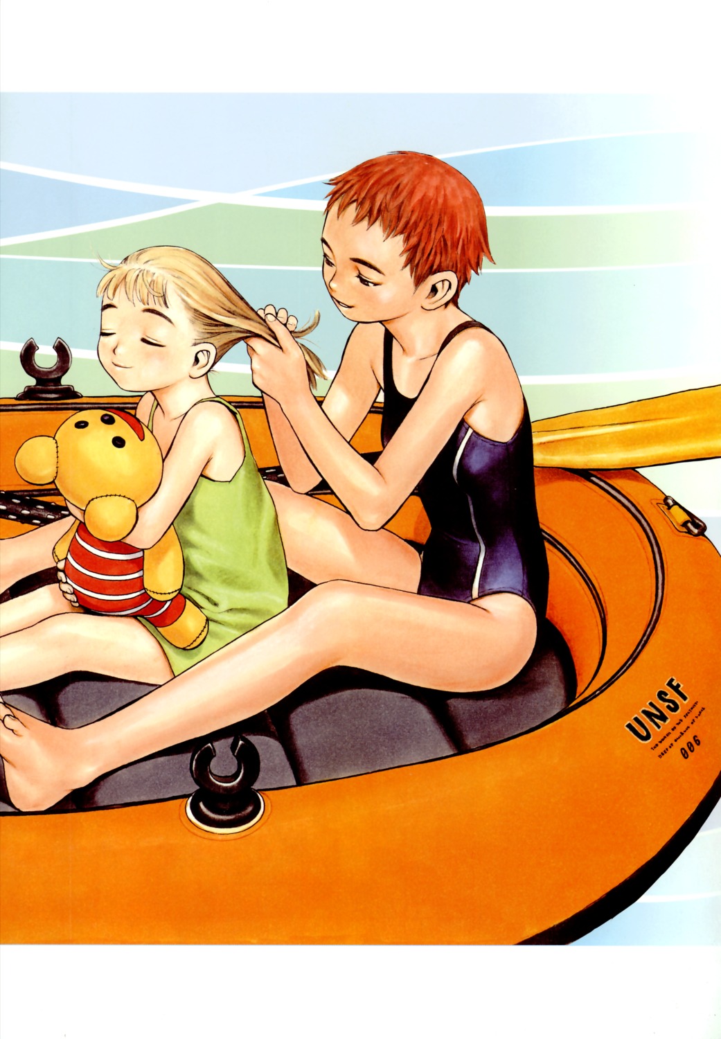 blue_submarine_6, dress, huang_meiling, kino_mayumi, range_murata, summer_dress, swimsuits