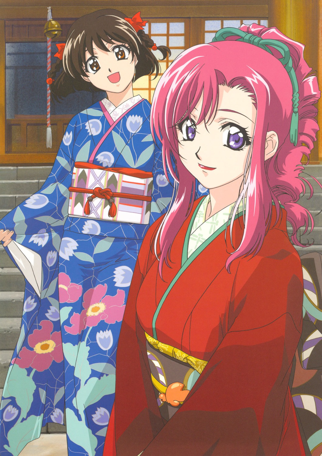 herikawa_koishi, kazami_mizuho, kimono, nakajima_atsuko, onegai_teacher