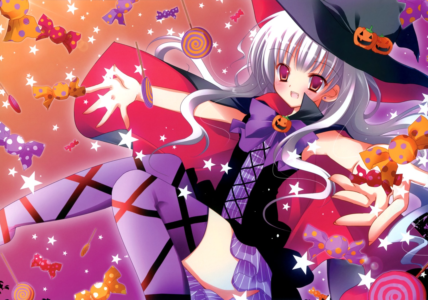 coconutbless, halloween, natsuki_coco, thighhighs, witch