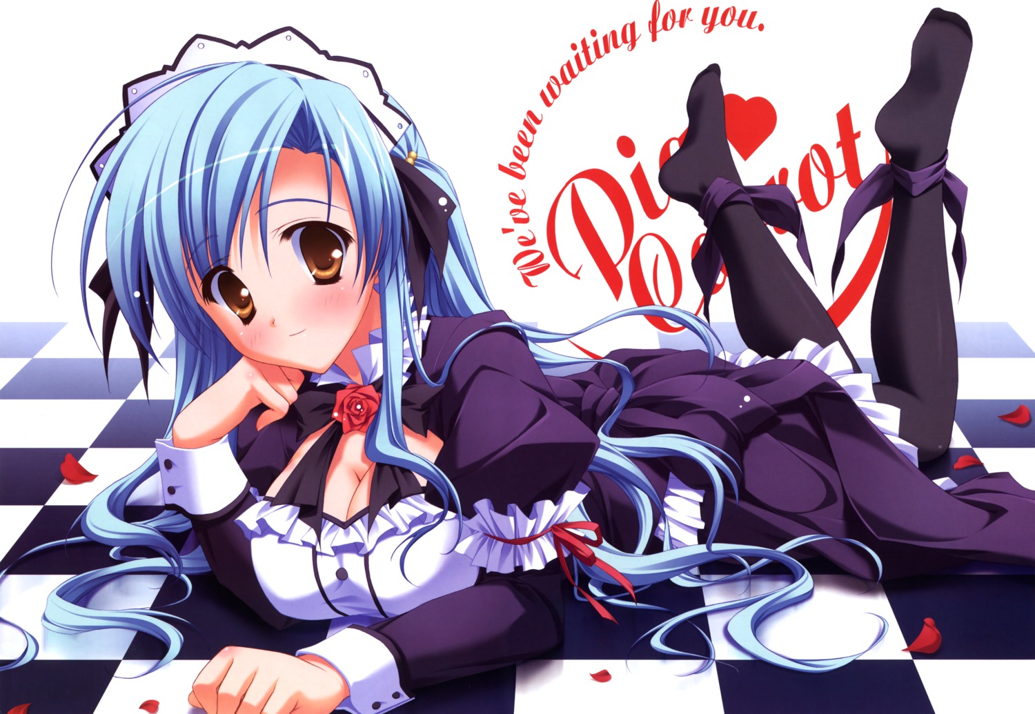 cleavage, moromizato_aoi, pantyhose, pia_carrot, pia_carrot_gp, ryohka, waitress