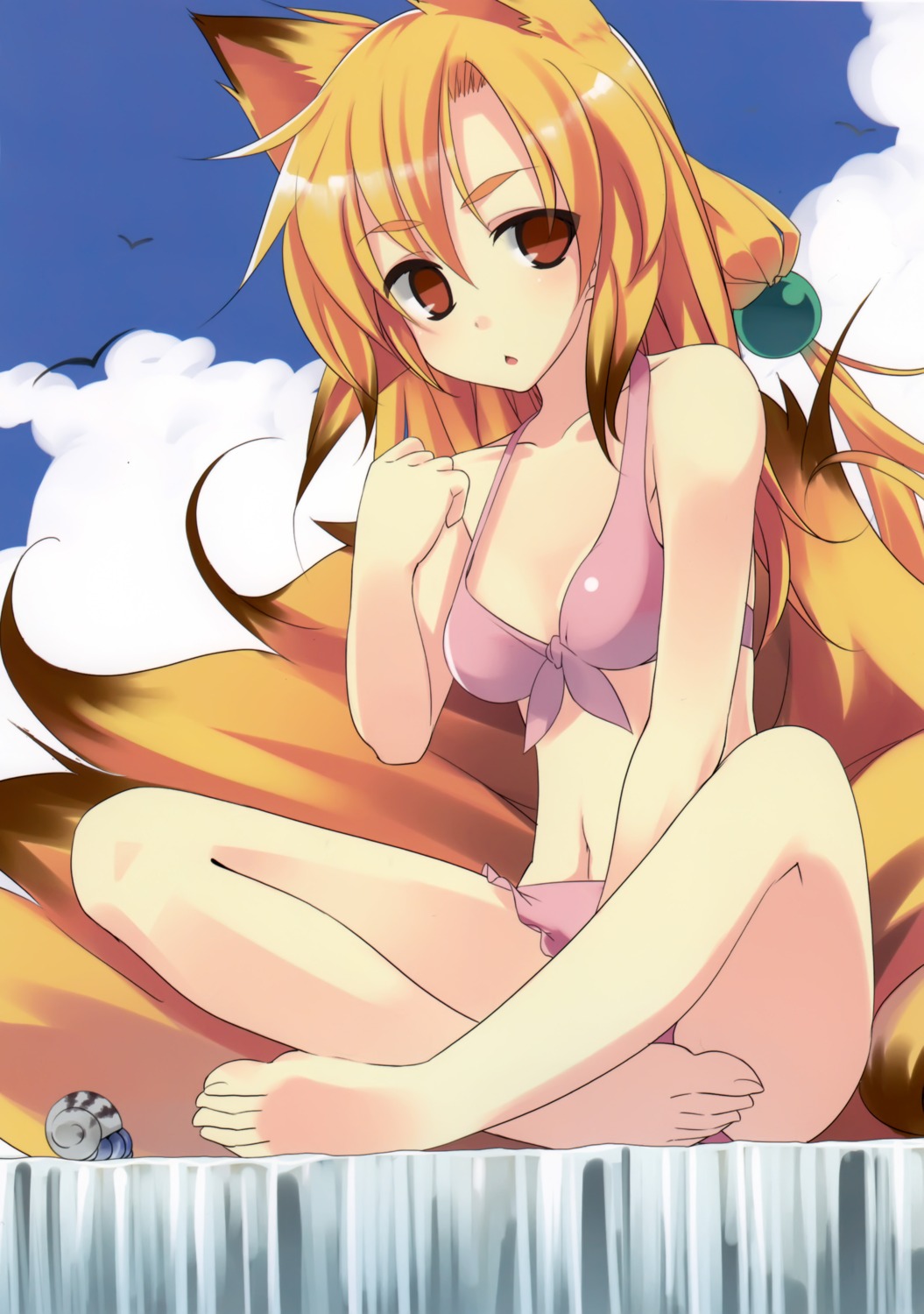 animal_ears, bikini, swimsuits, tail, tatsukichi