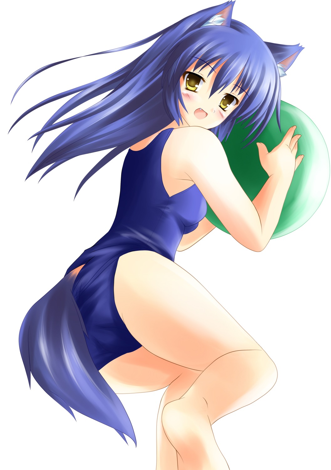animal_ears, mochizuki_kotarou, neko_pan, school_swimsuit, swimsuits, tail, wanko_to_kurasou