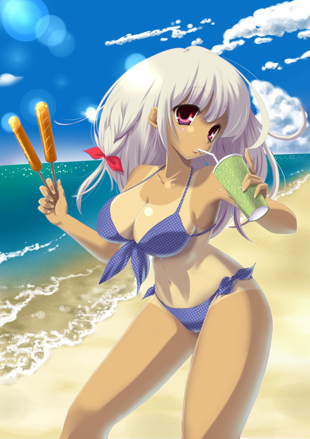 bikini, cleavage, kazuki_(ranmic), swimsuits, tan_lines